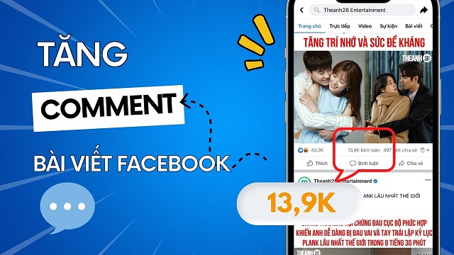 Tăng comment facebook là cách tăng số lượng bình luận cho bài viết