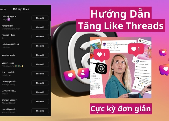 Tăng like Threads đơn giản là việc gia tăng số lượt thích trên các bài đăng Threads